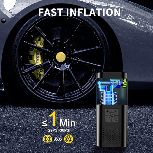 Portable Air Compressor with LCD Display & LED Light