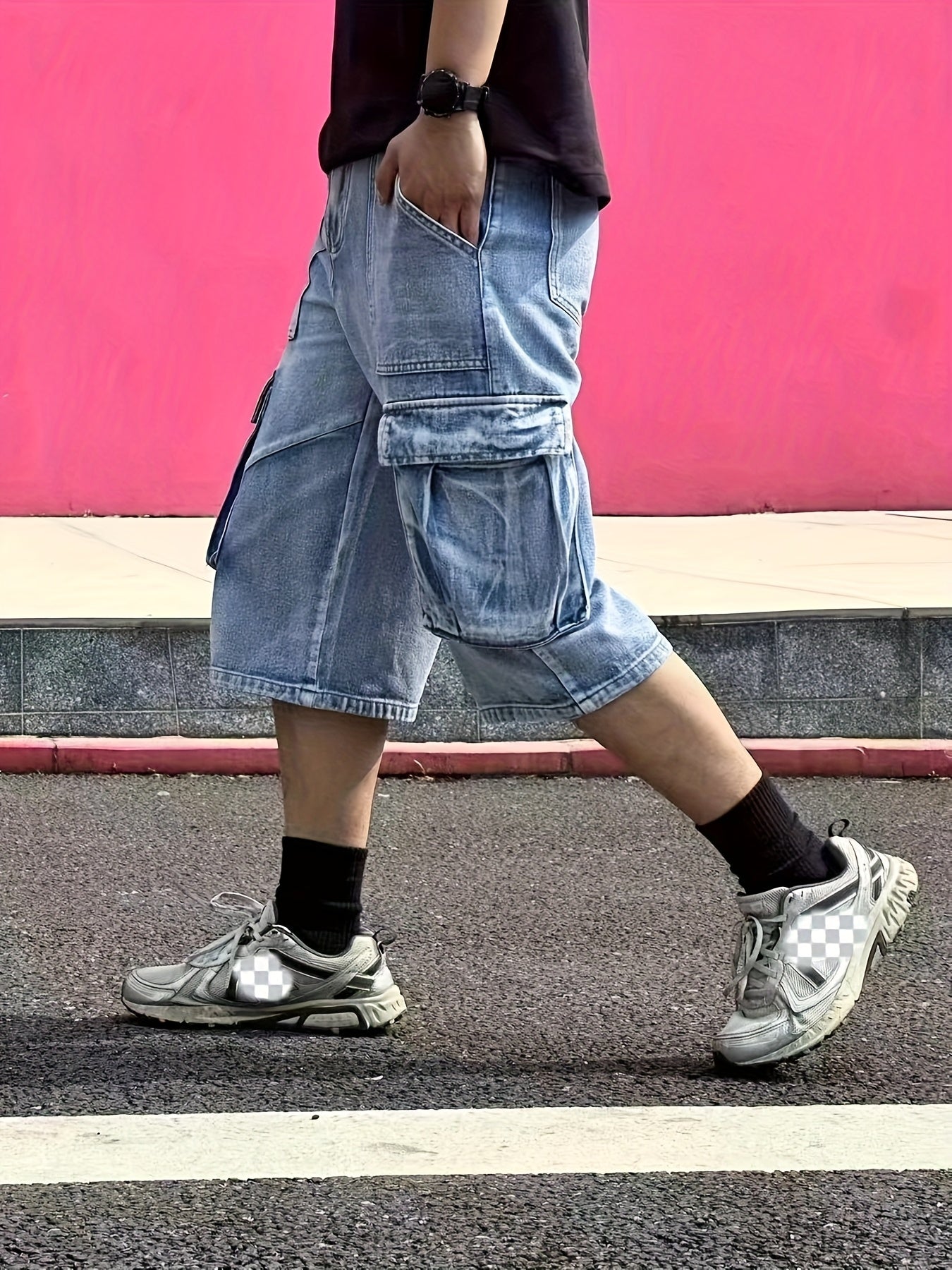 Men’s Denim Cargo Shorts – Casual & Functional Summer Wear