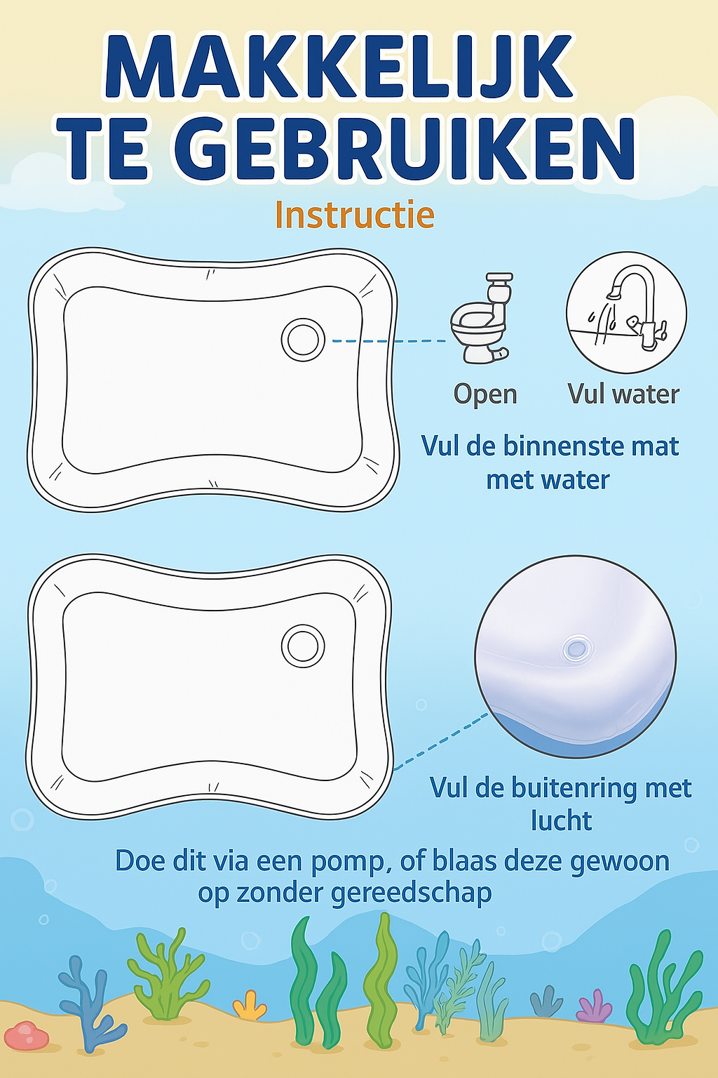 Baby Speelmat met Water & Kwallen – JellySplash Witte Editie