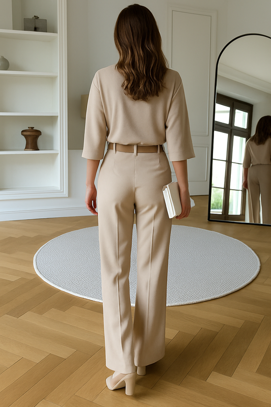 Tweedelige Dames Set met Casual Elegantie en Comfort