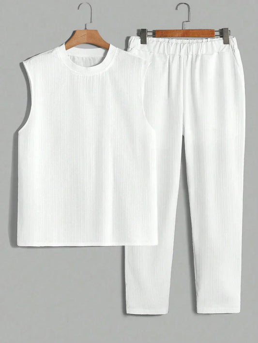 Zomerse Herenset – Mouwloos, Lichtgewicht en Ademend voor Warme Dagen