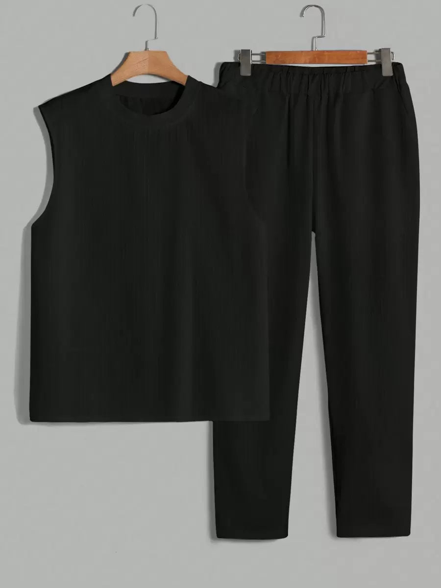 Zomerse Herenset – Mouwloos, Lichtgewicht en Ademend voor Warme Dagen