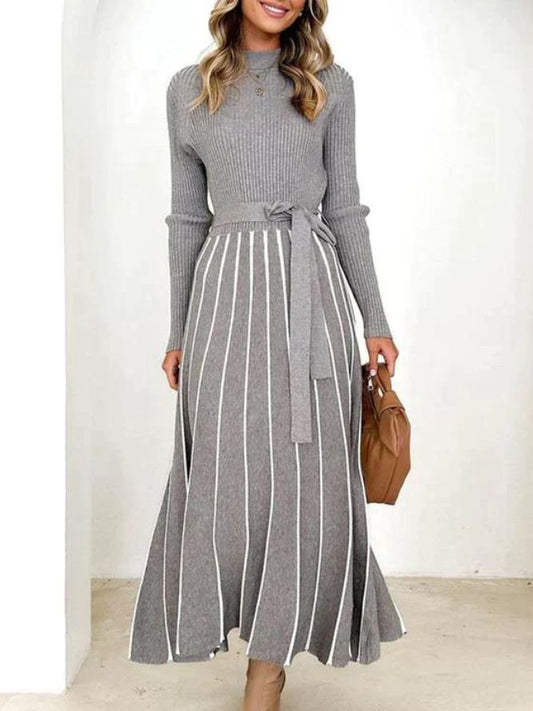 Midi Jurk Dames – Luchtige Zomerjurk met Lange Mouwen