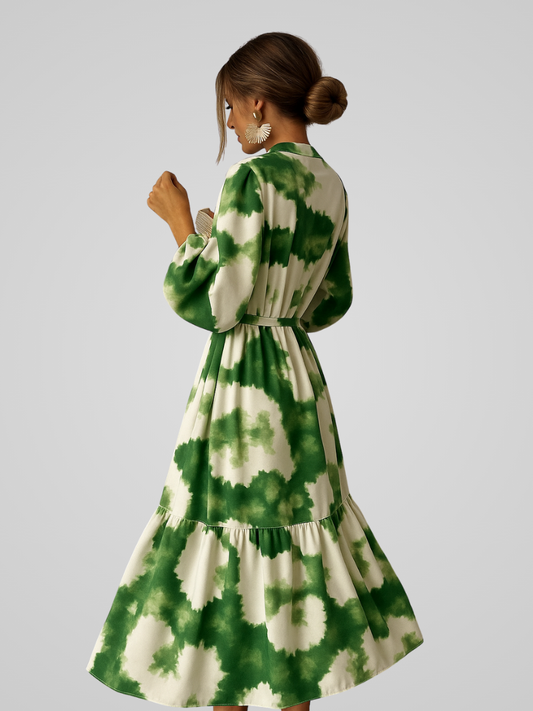 Groene bohemian maxi jurk dames