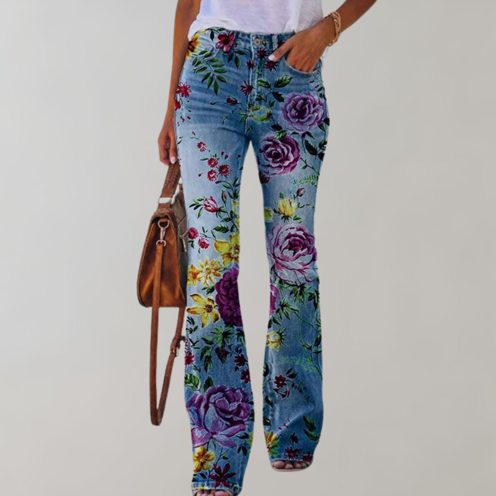 Flare Broek Dames – Zomerstijl met Print & Comfort