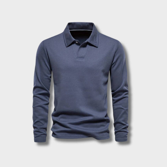 Lange Mouwen Poloshirt met Klassieke Kraag - Heren