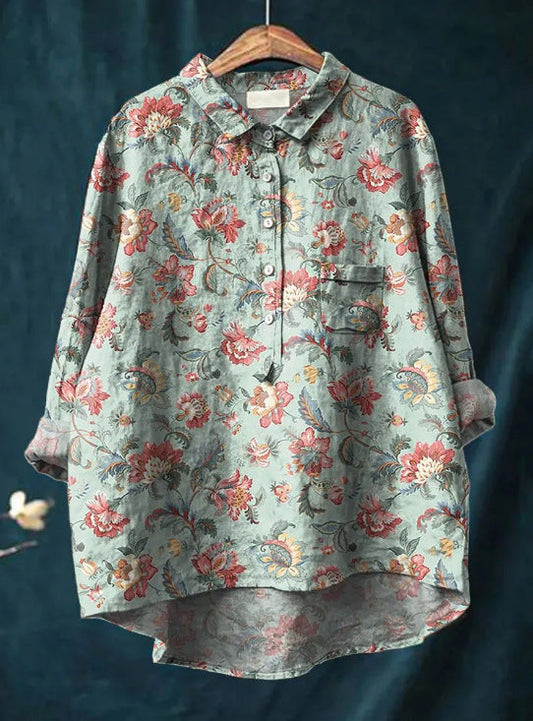 Zomerse Bloemenblouse met Losse Pasvorm