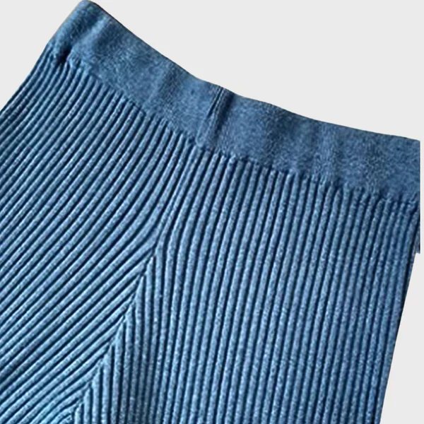 Geribde dames set met stretch