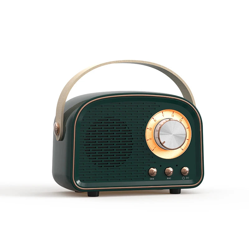 Retro Mini Bluetooth Speaker - Draagbaar met Klassieke Stereo-Novormo