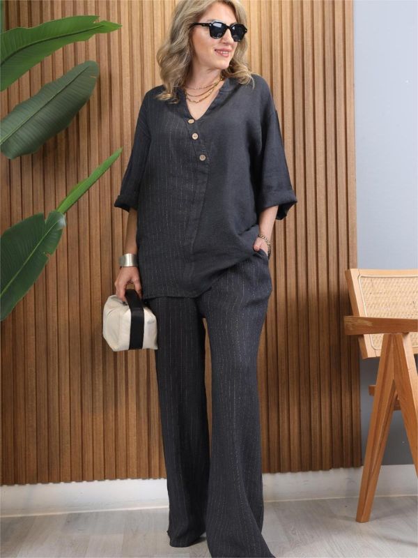 Loungewear Set Dames – Zachte Zomerset met Losse Pasvorm