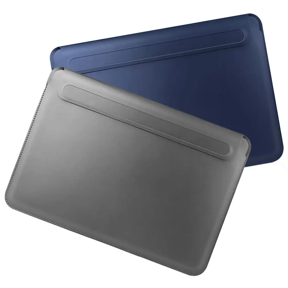 Luxe Leren Laptop Sleeve met Magnetische Sluiting & Standaard-Novormo