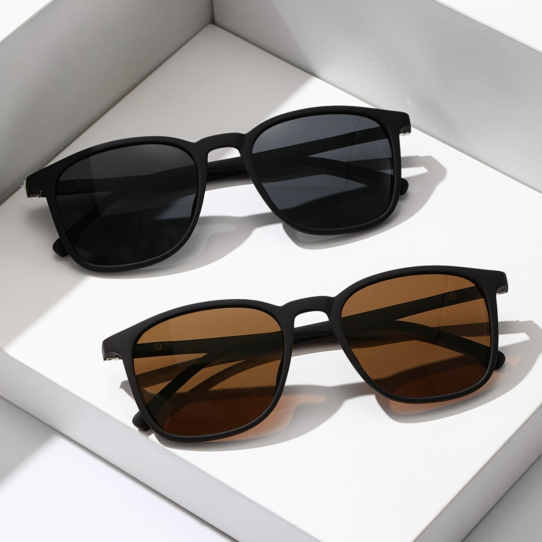 Gepolariseerde Heren Zonnebril met UV-bescherming en Klassiek Design