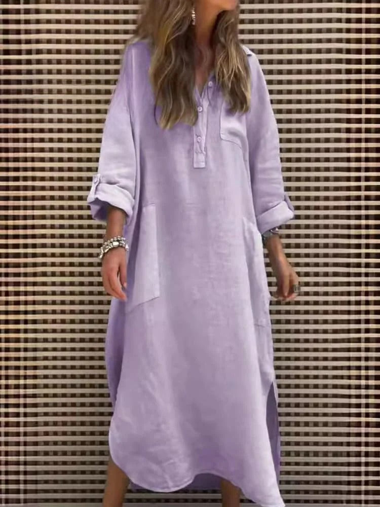 Gebreide Damesjurk met Lange Mouwen en Zachte Pasvorm