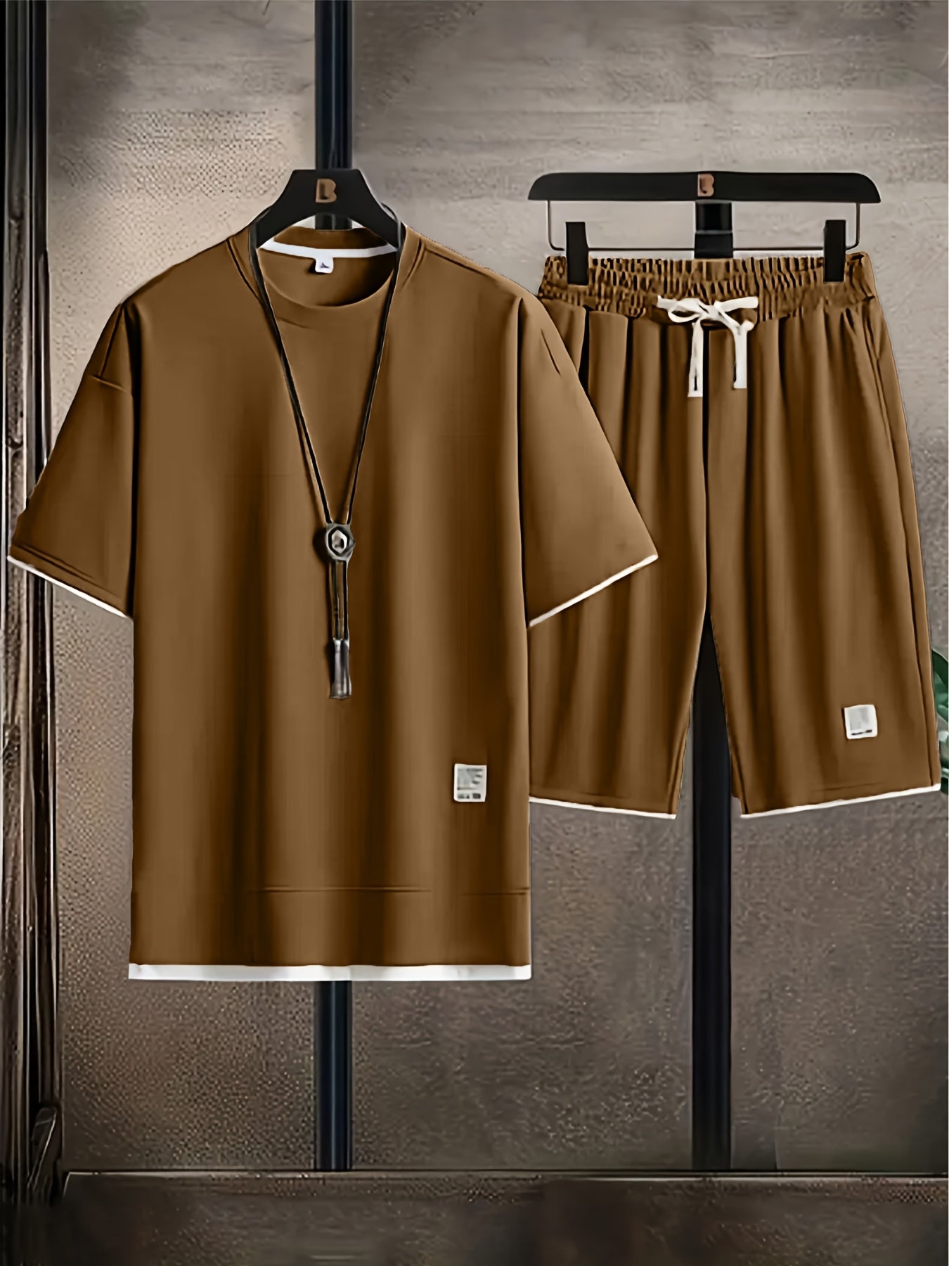 Moderne ademende heren zomerset – T-shirt & shorts