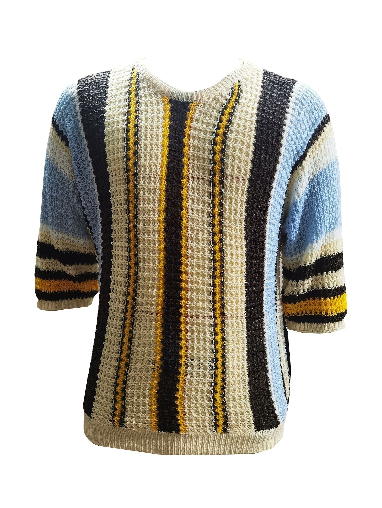 Casual Striped Knit Sweater – Comfortable & Breathable