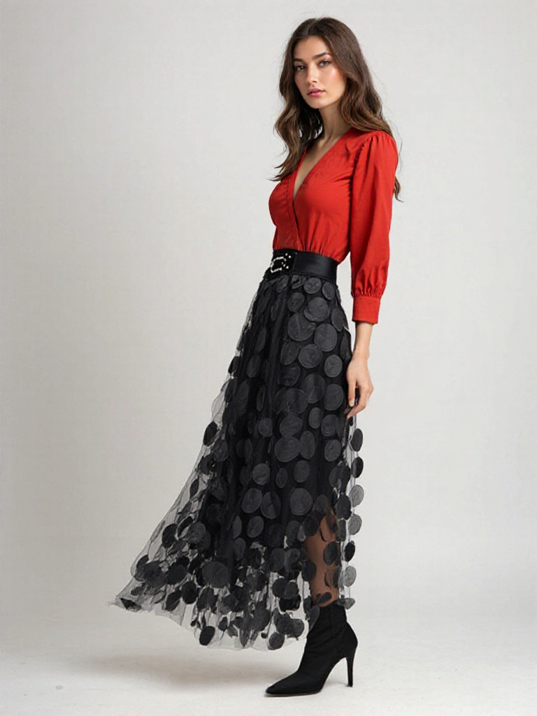 Lange Rok met Pailletten – Elegante Feestrok voor Dames