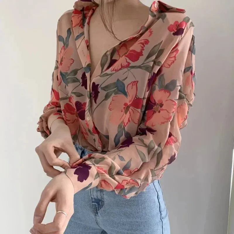 Luchtige Chiffon Zomerblouse Dames