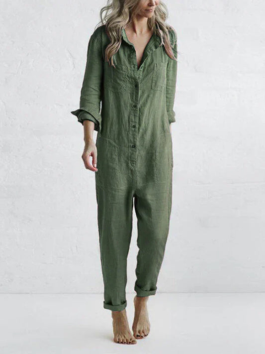 Women’s Linen Jumpsuit – Lightweight, Stylish & Practical