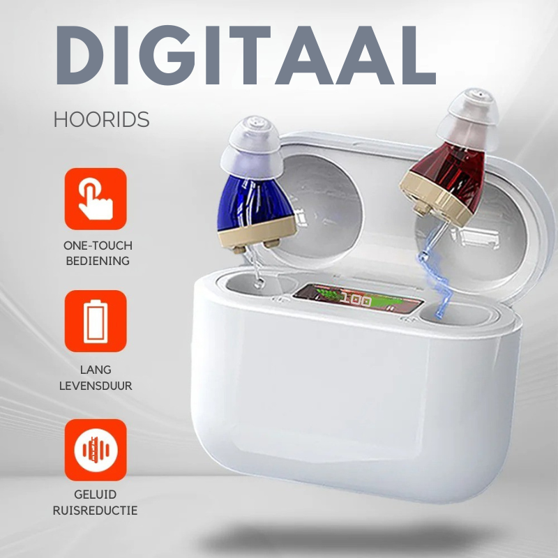 Onzichtbaar Hoortoestel voor Volwassenen – Kristalhelder Geluid & Oplaadbaar