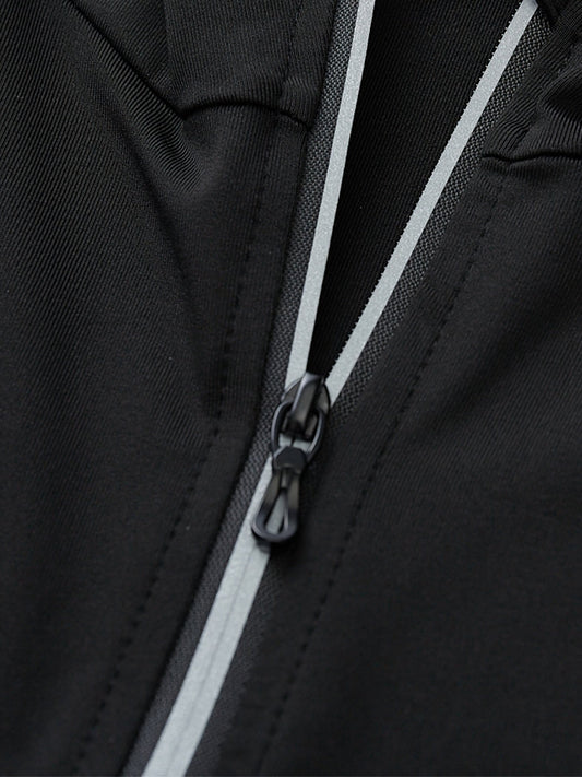 Heren Sportset 3-Delig met Jas, Shirt en Elastische Leggings