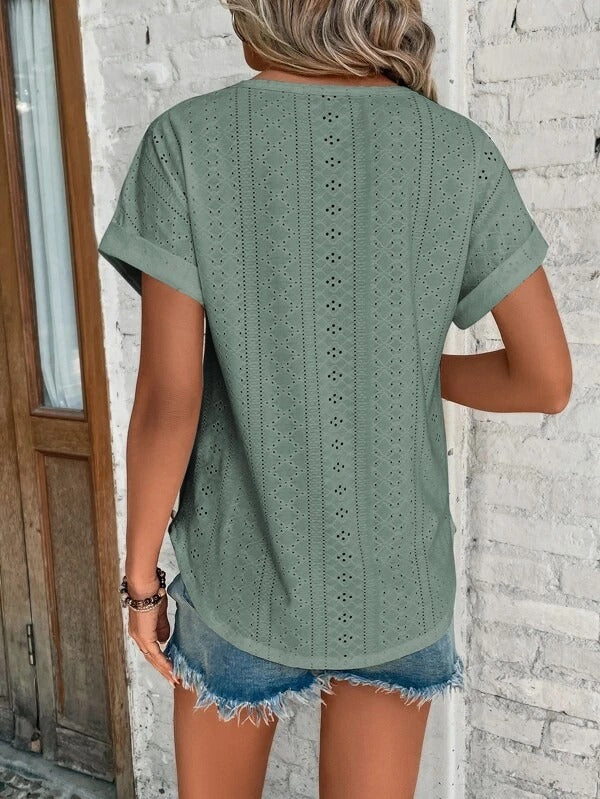 Elegant Dames T-shirt met Vrouwelijke Pasvorm – Tijdloos & Comfortabel