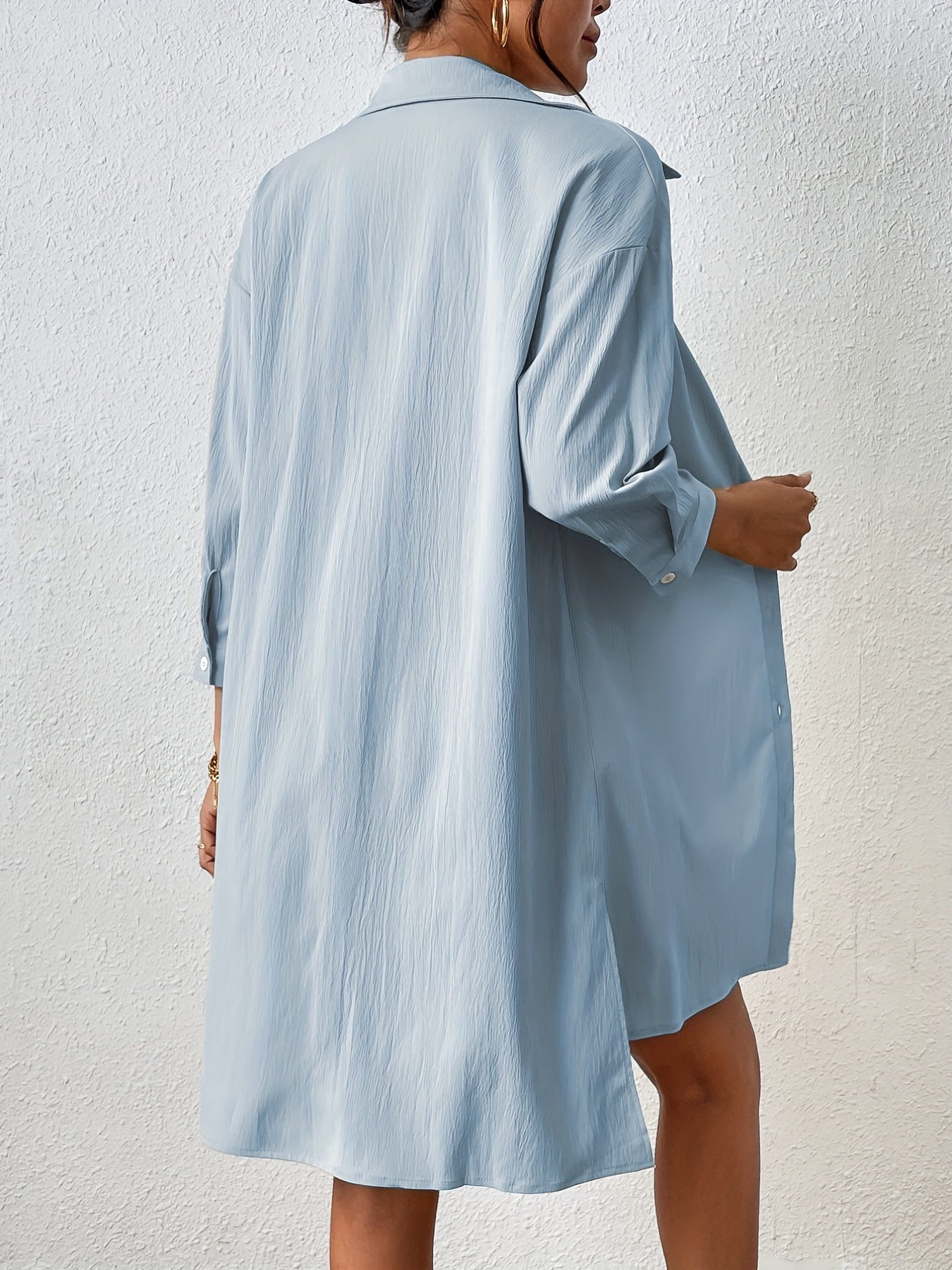 weedelige dames set met overhemd en short