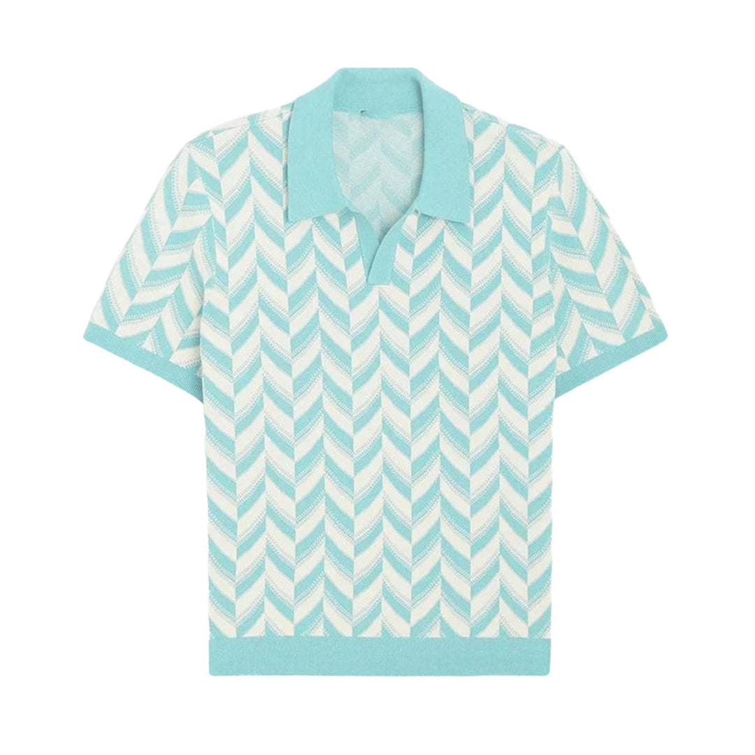 Heren poloshirt met V-hals – modern, ademend en stijlvol