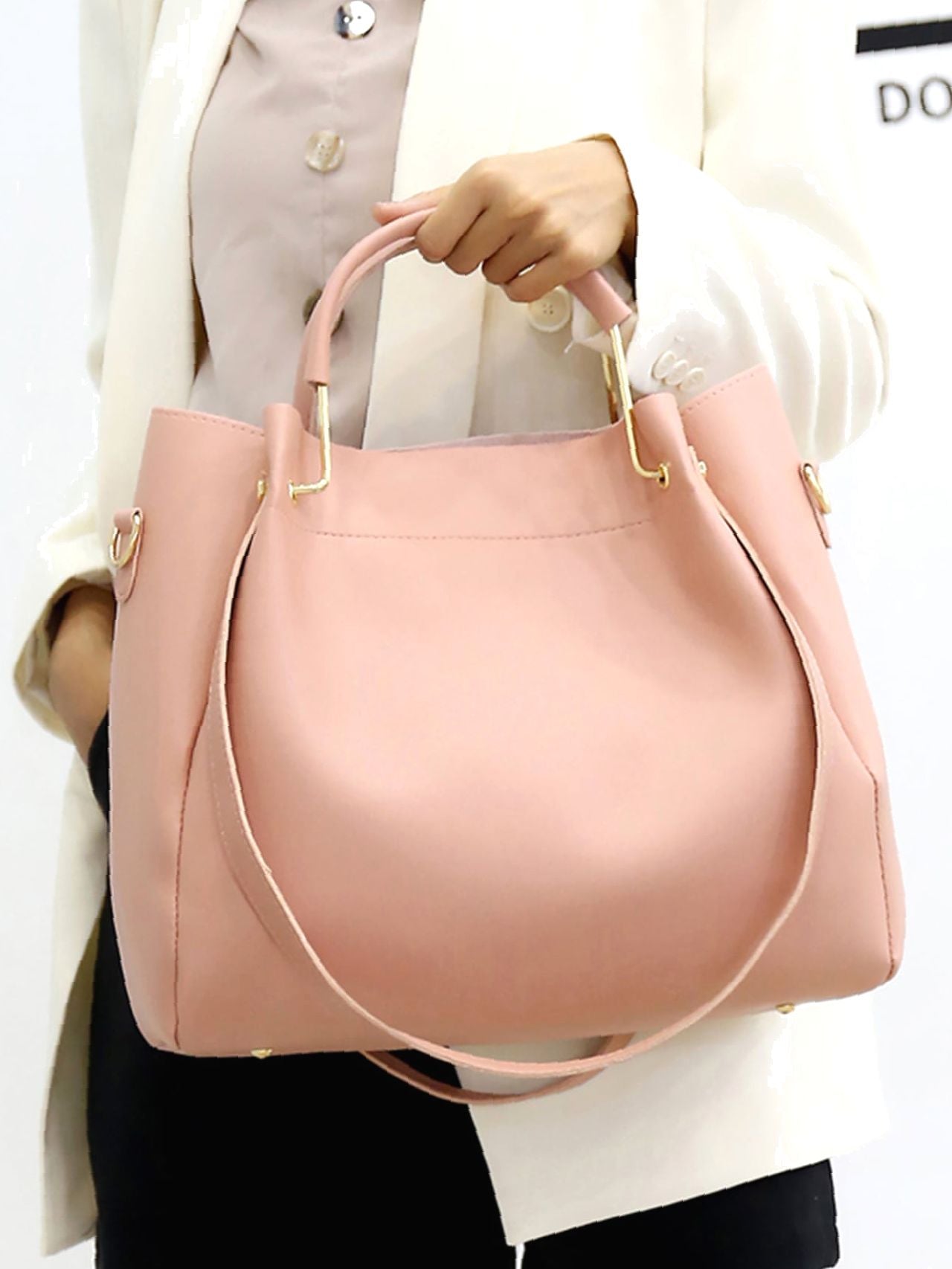 Dames Satchel Tas Set (4-delig) met Dubbele Handvatten – Stijlvol & Praktisch