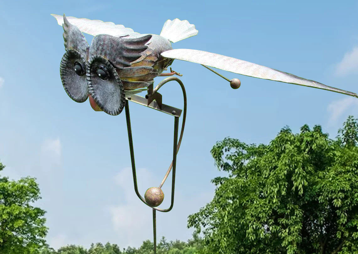 Decoratieve Metalen Vogel Windmolen voor Tuin of Balkon