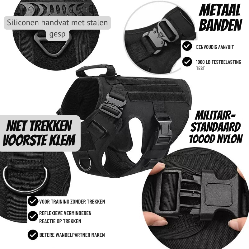 Verstelbaar Anti-Trek Hondenharnas met Riem