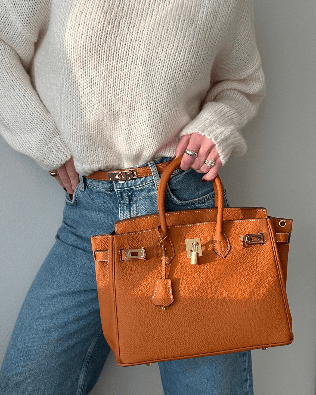 Elegante Leren Damestas met Luxe Afwerking – Tijdloos & Stijlvol