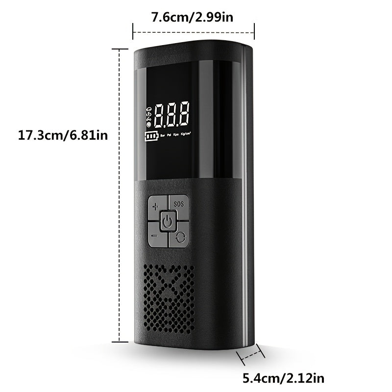 Portable Air Compressor with LCD Display & LED Light