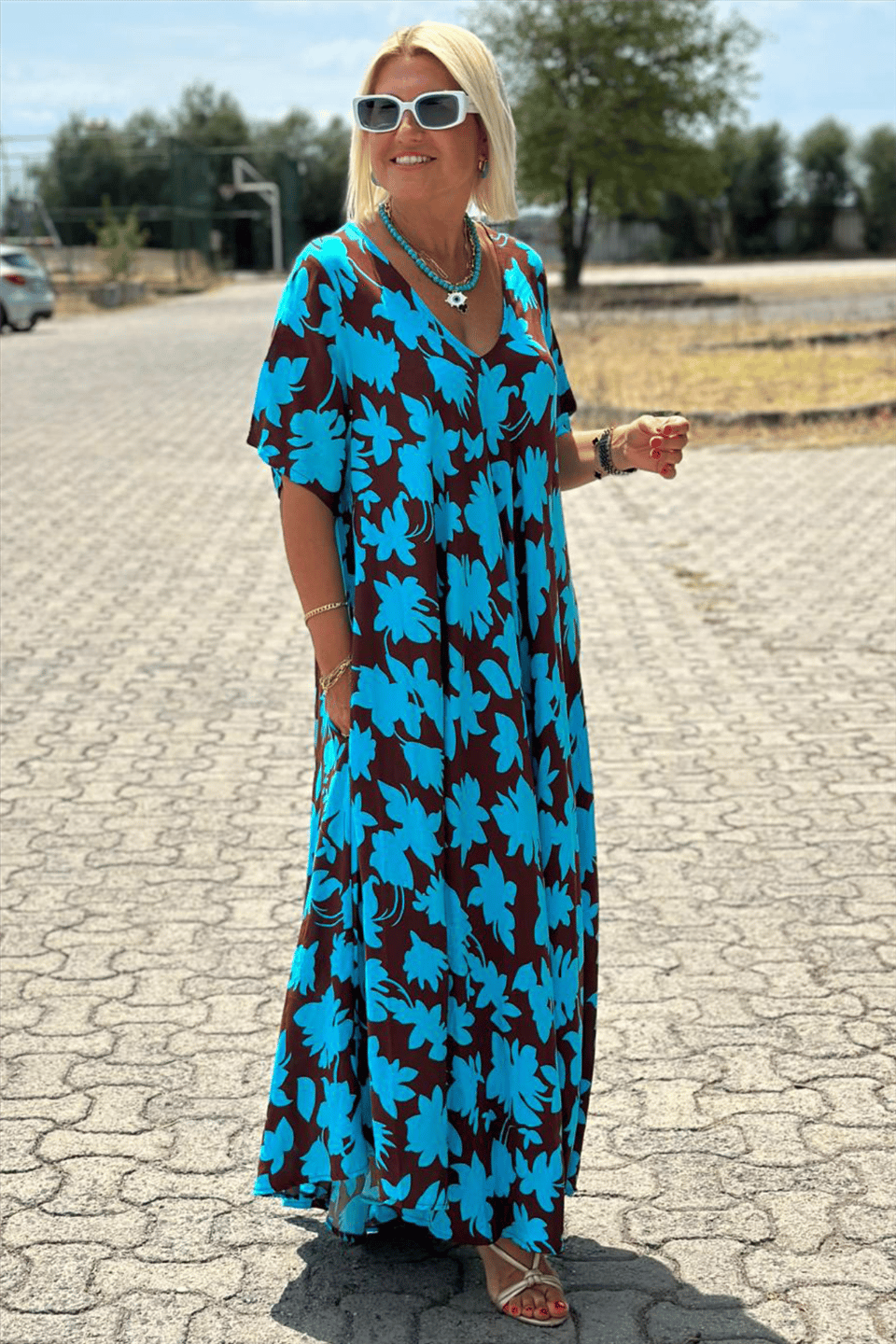 Dolce Vita Maxi Dress – Floral Print & Sunny Feminine Style
