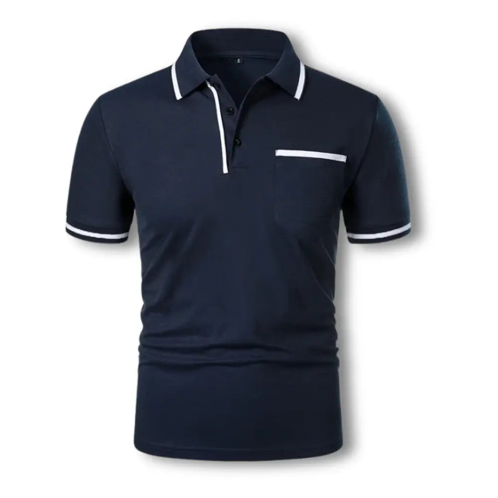 Heren Polo met Contrasterende Details – Stijlvol en Comfortabel
