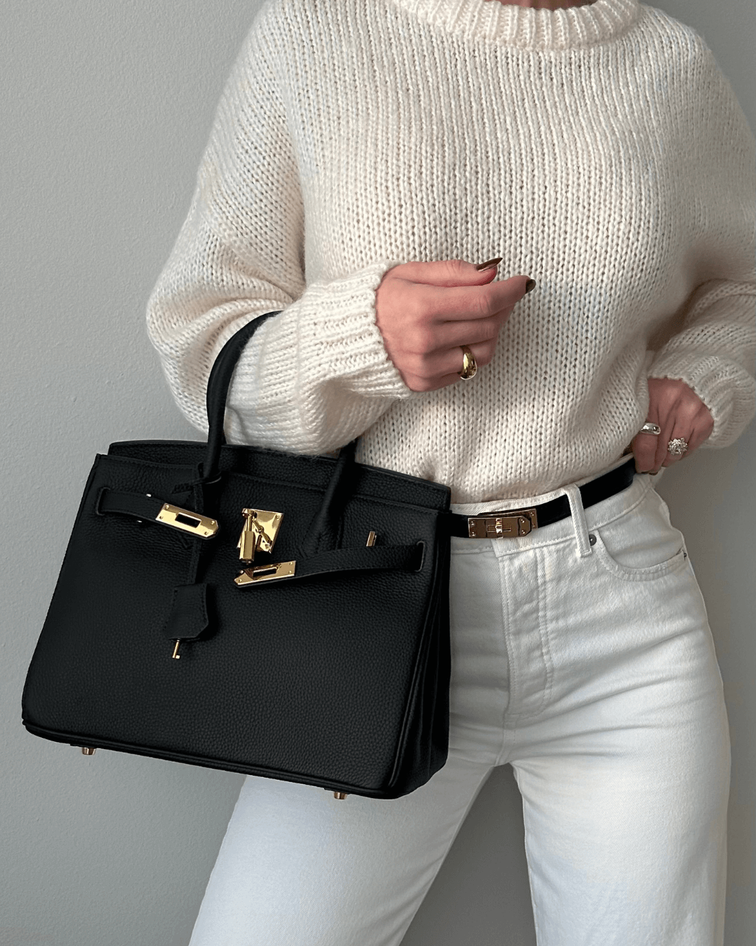 Elegante Leren Damestas met Luxe Afwerking – Tijdloos & Stijlvol