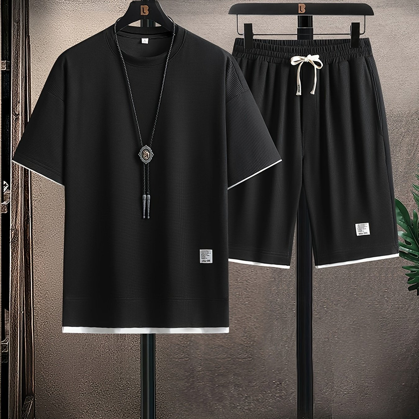 Moderne ademende heren zomerset – T-shirt & shorts