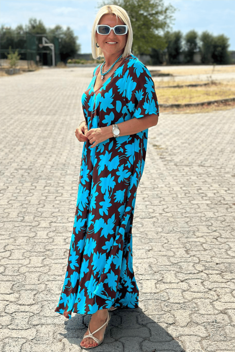 Dolce Vita Maxi Dress – Floral Print & Sunny Feminine Style