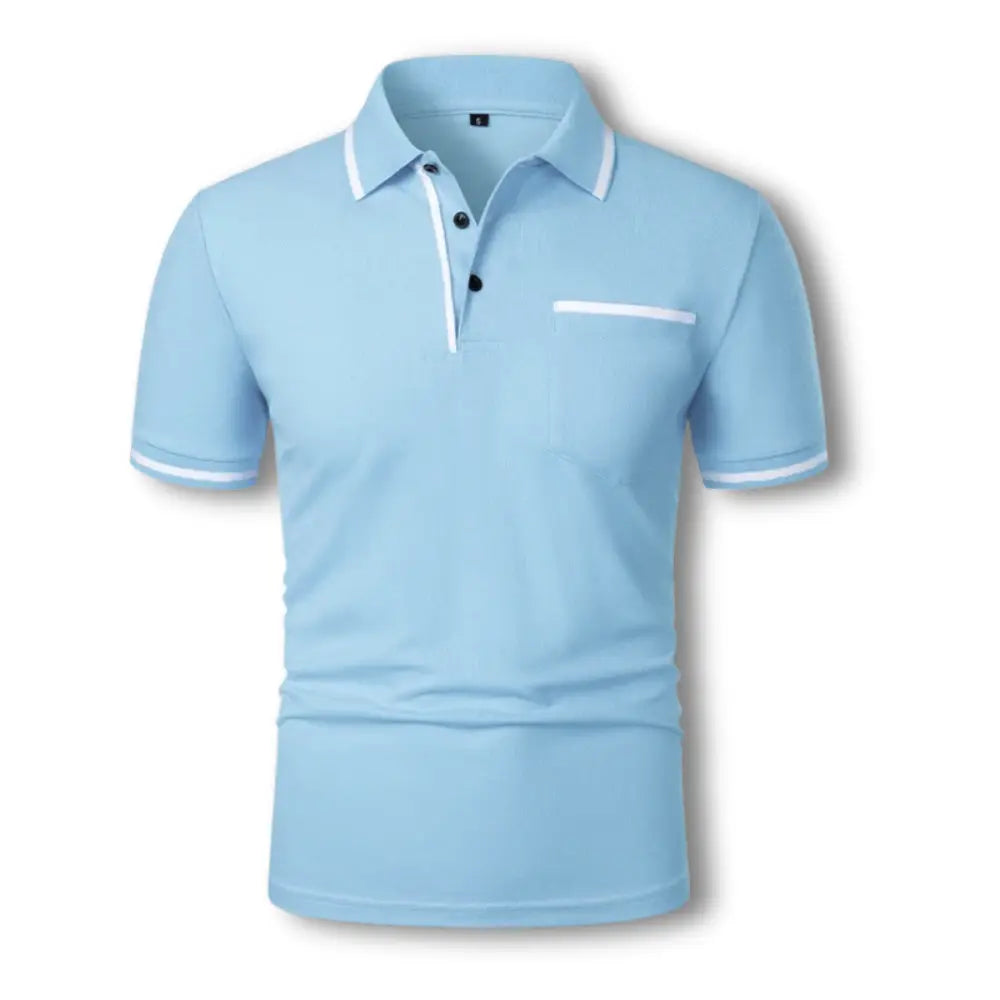 Heren Polo met Contrasterende Details – Stijlvol en Comfortabel