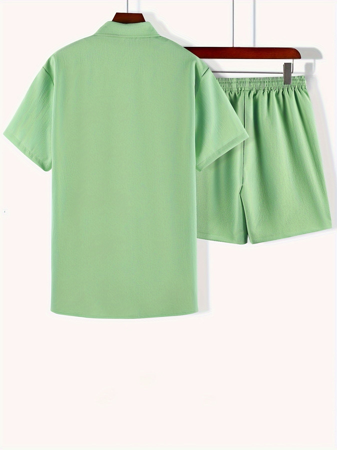 Tweedelige heren zomerset – overhemd met reverskraag en korte broek