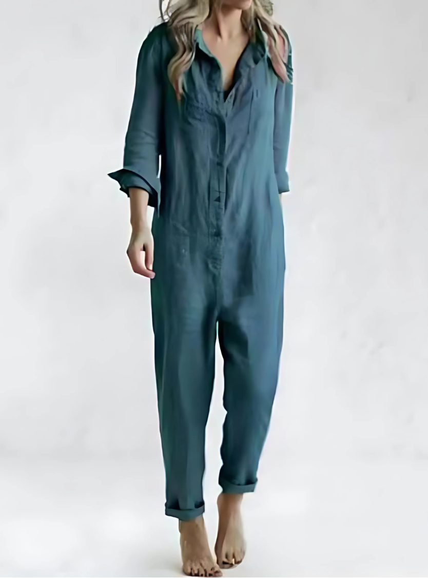 Women’s Linen Jumpsuit – Lightweight, Stylish & Practical