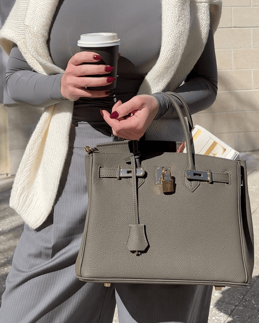 Elegante Leren Damestas met Luxe Afwerking – Tijdloos & Stijlvol