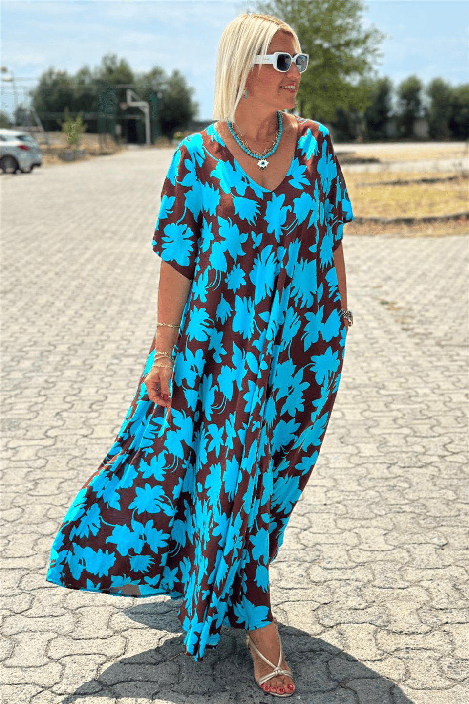 Dolce Vita Maxi Dress – Floral Print & Sunny Feminine Style