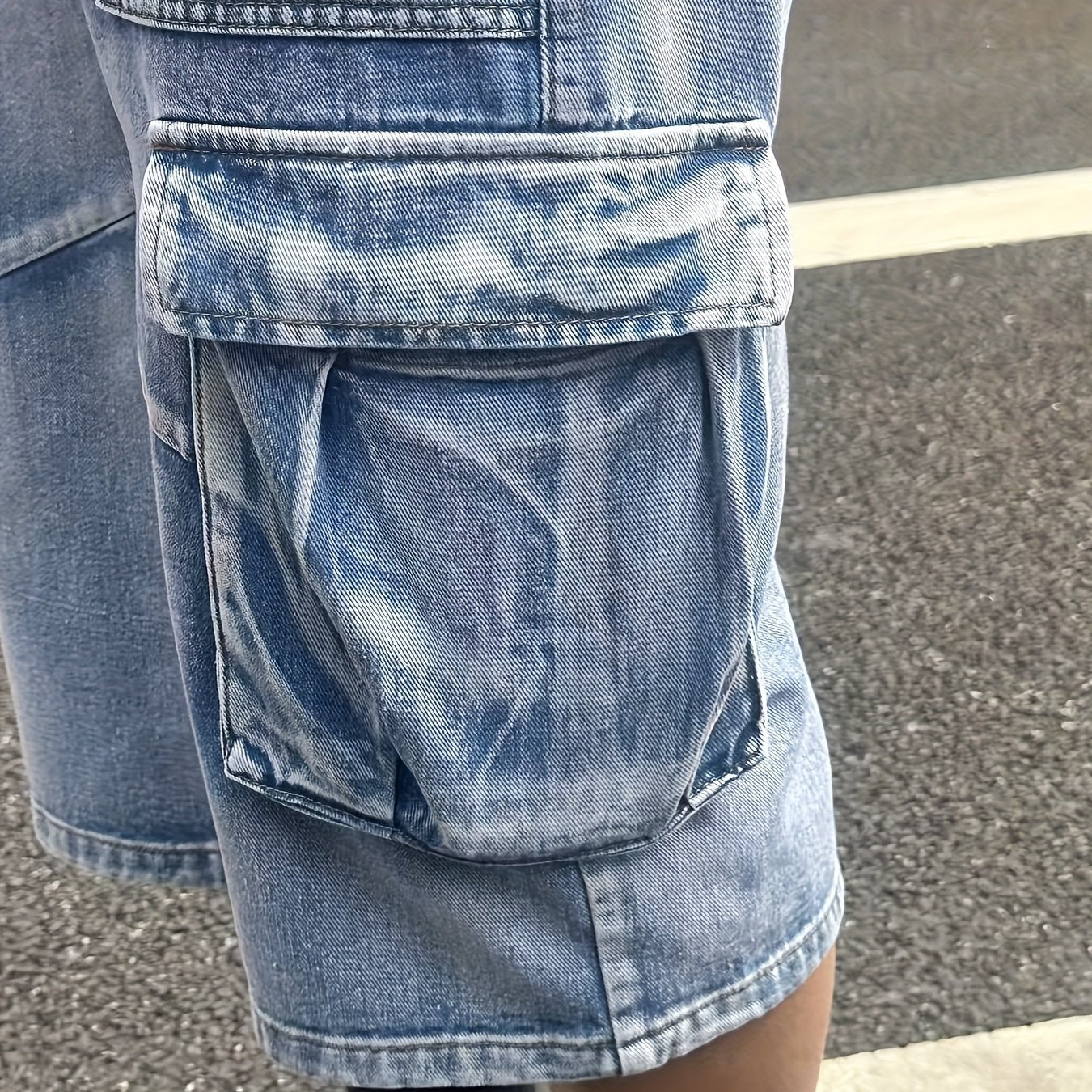Denim cargo shorts voor heren