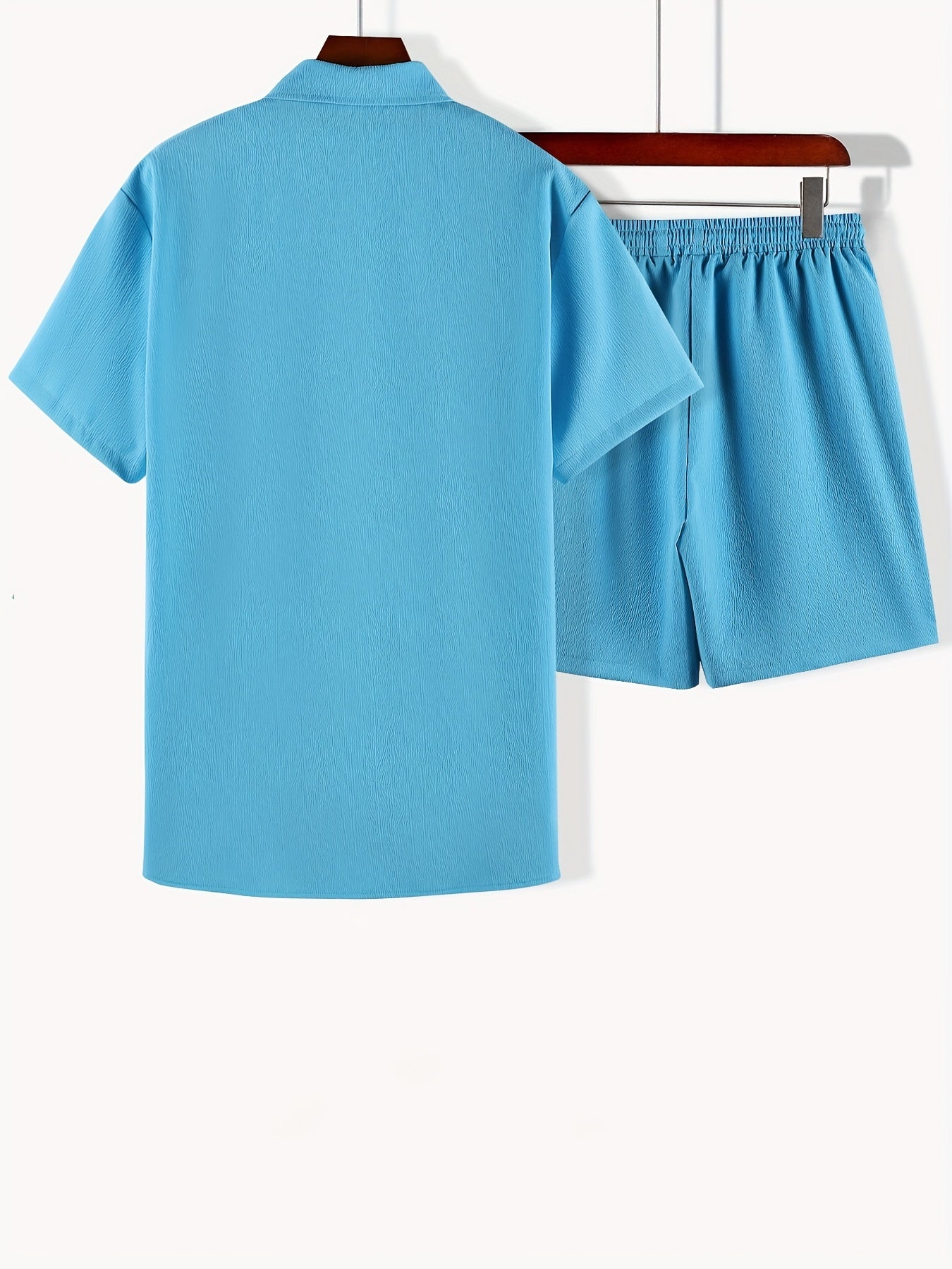 Tweedelige heren zomerset – overhemd met reverskraag en korte broek