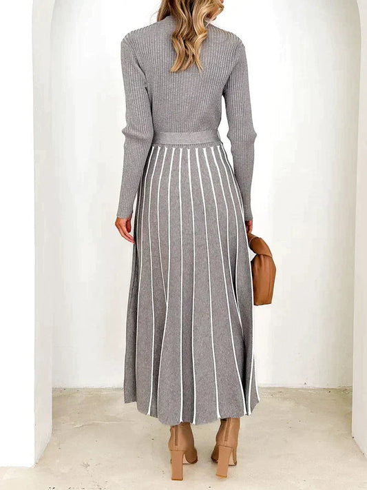 Midi Jurk Dames – Luchtige Zomerjurk met Lange Mouwen