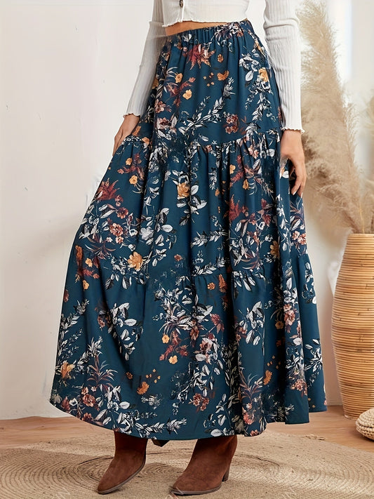 Elegante Maxi-Rok met Bloemenprint voor Dames