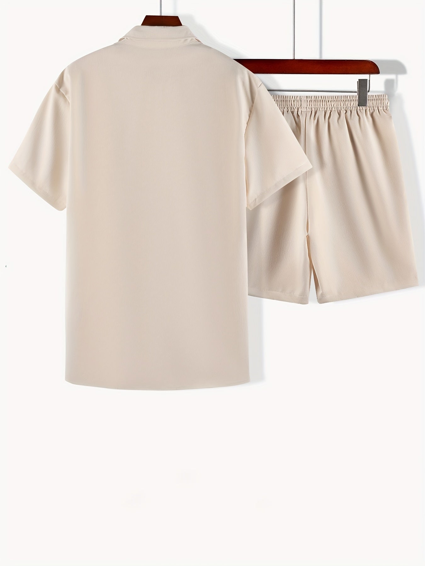 Tweedelige heren zomerset – overhemd met reverskraag en korte broek