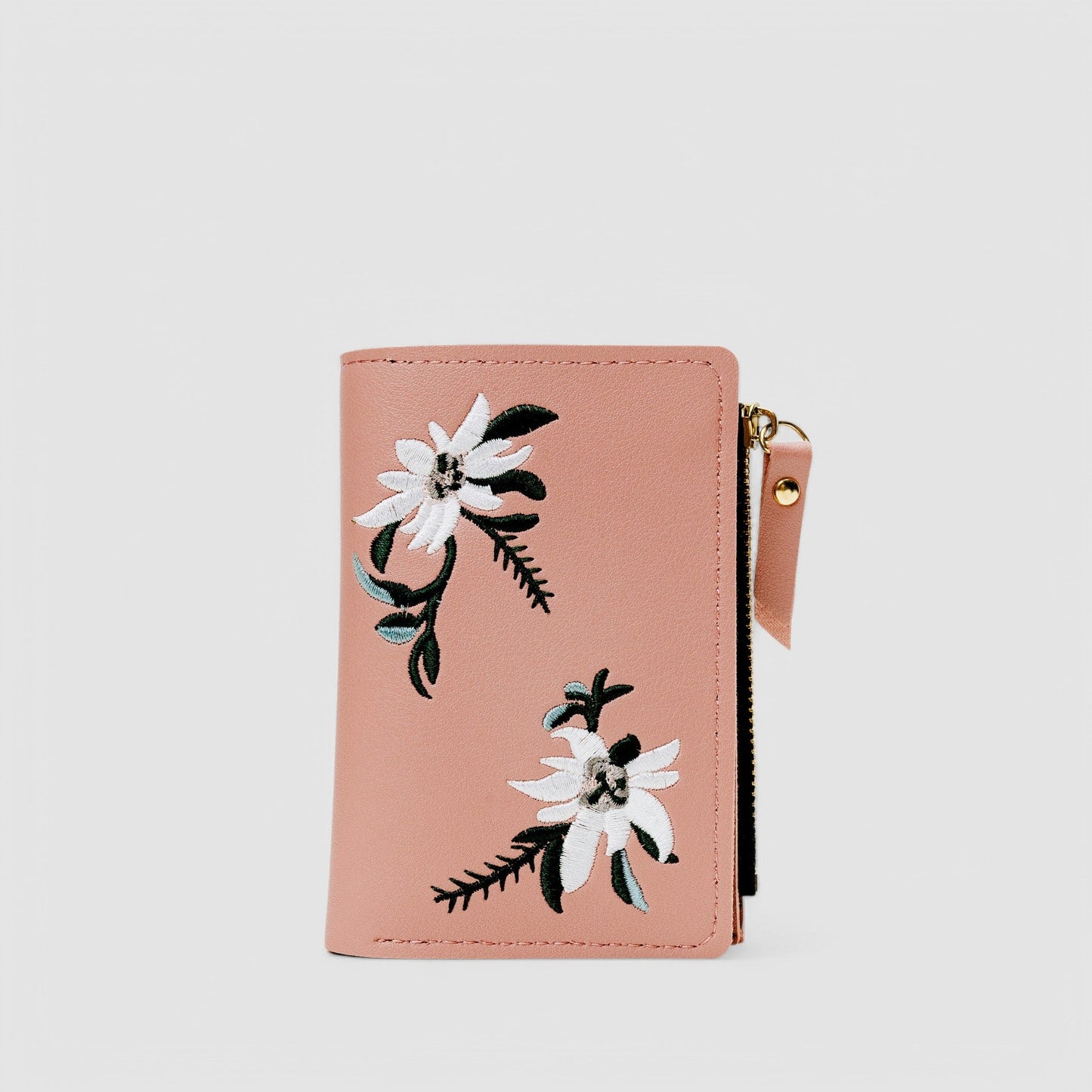 Dames portemonnee met geborduurde details