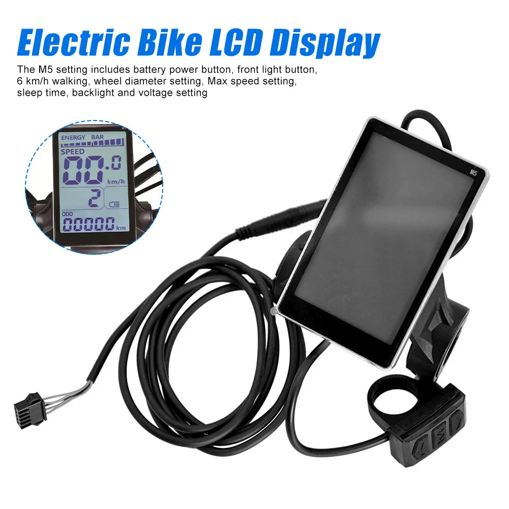 Smart M5 E-bike Display - Intuïtieve Snelheidsmeter & Geavanceerde Functies-Novormo