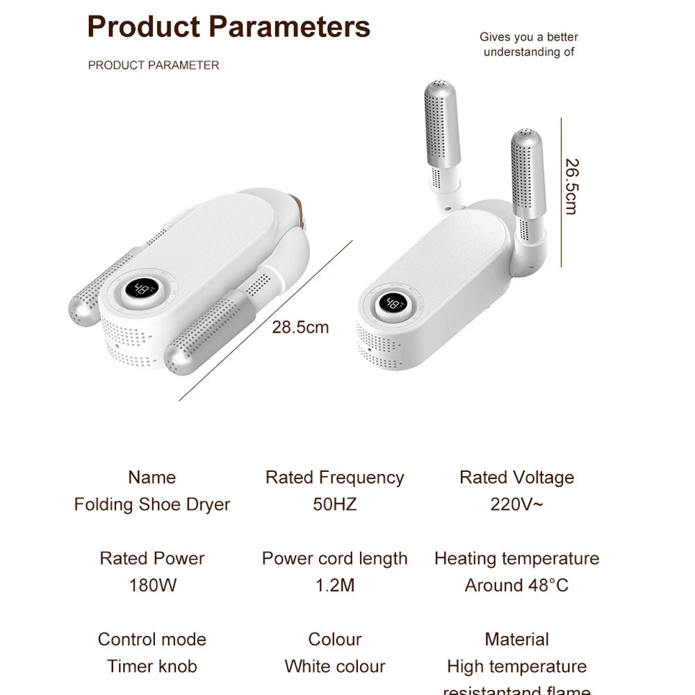 UV Schoenendroger - Vouwbaar, Sterilisatie & Geurverwijdering-Novormo